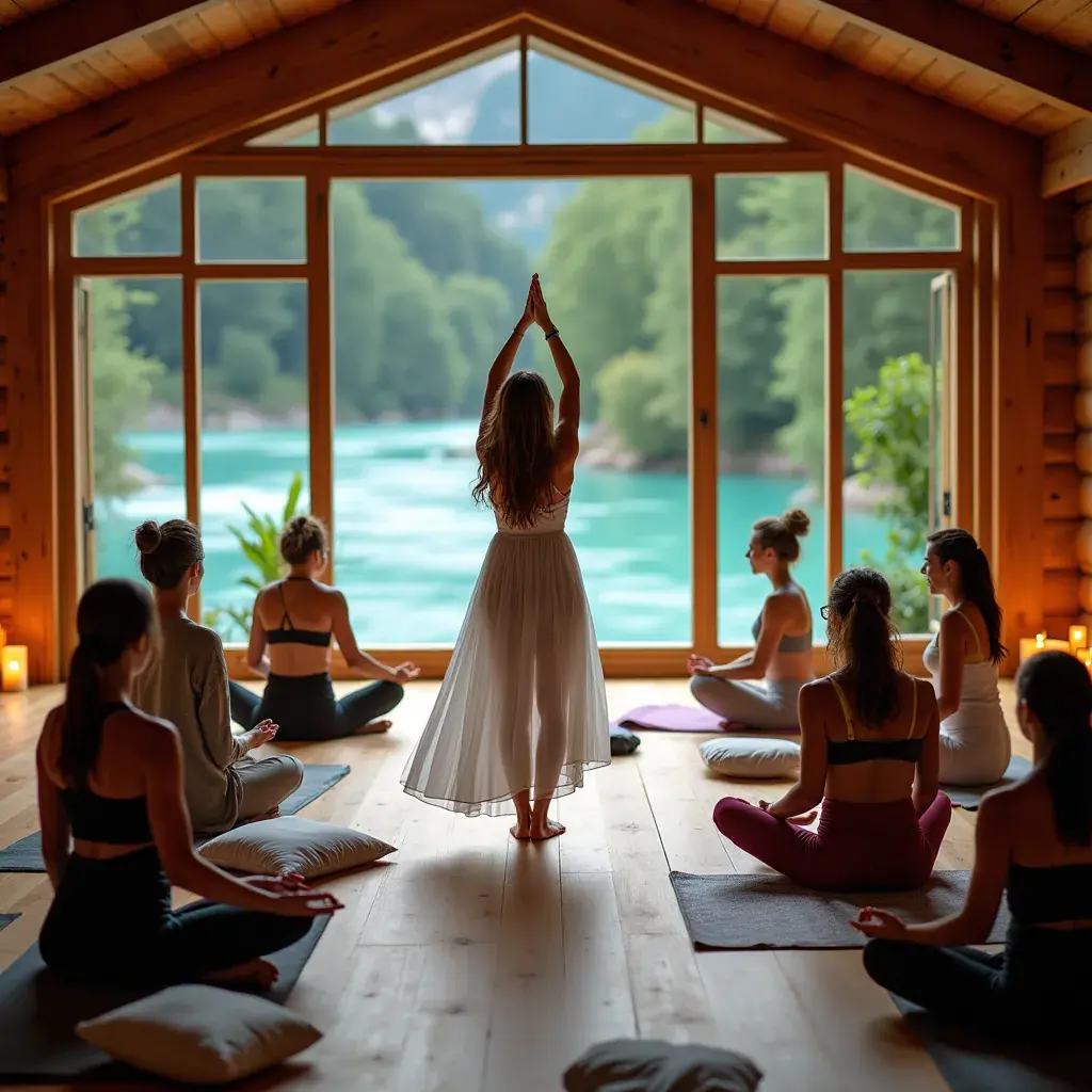 Pogled na meditacijo ob sončnem zahodu